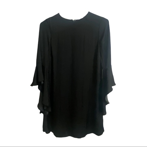 Who What Wear Black Ruffle Bell Sleeve Dress XS - Picture 5 of 6